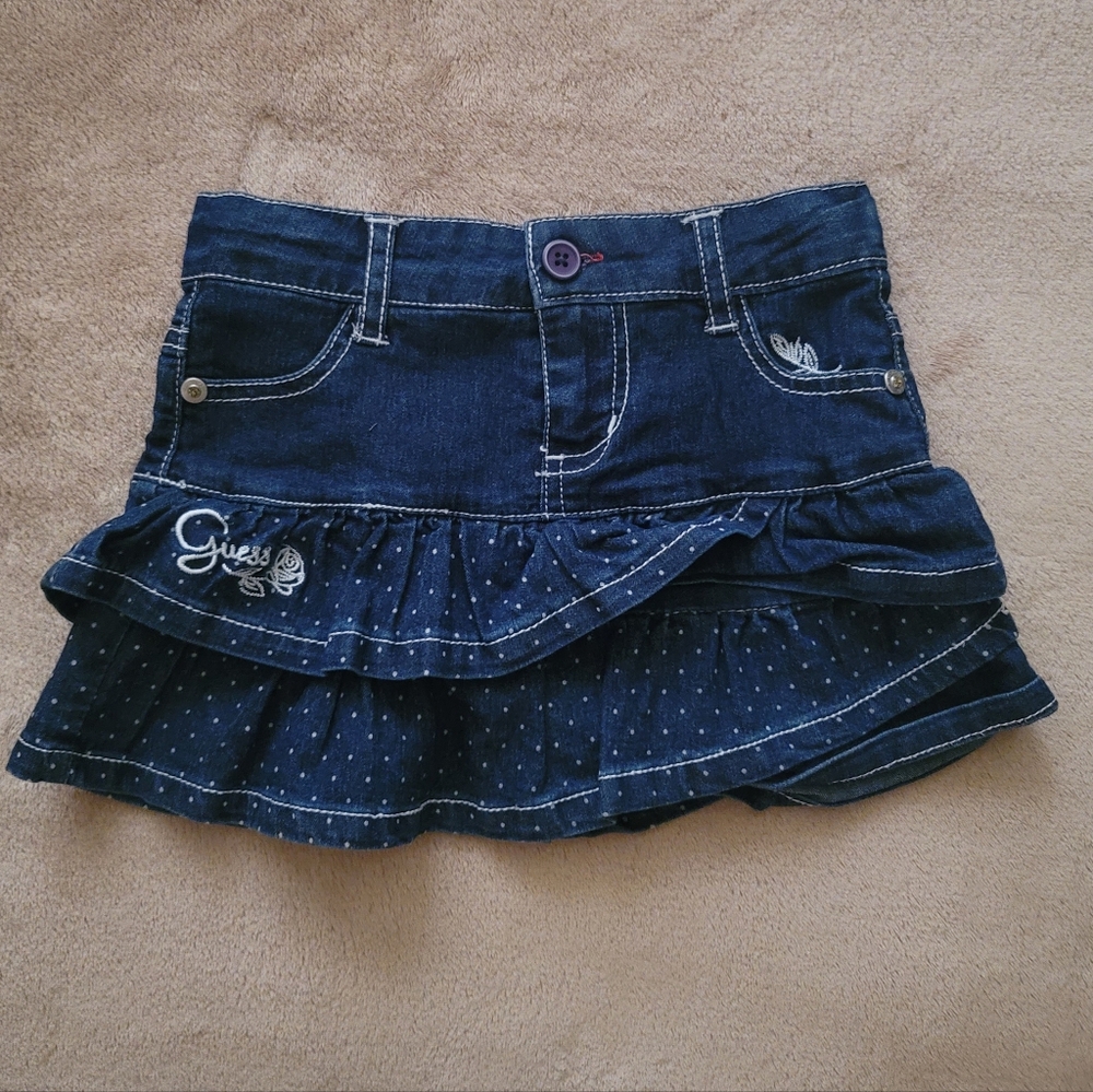 Guess Baby Girl Jean Skirt 2 Tier Skirt Size 18 Months